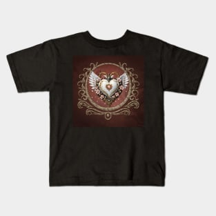 Wonderful elegant steampunk heart Kids T-Shirt